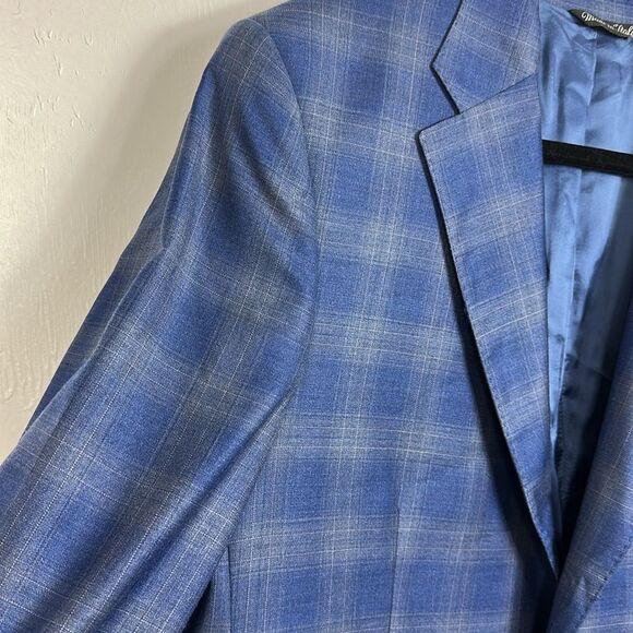 Reda 1865 Contemporary Classic Men's Blue Plaid Blazer Size 40 - Picture 2 of 14